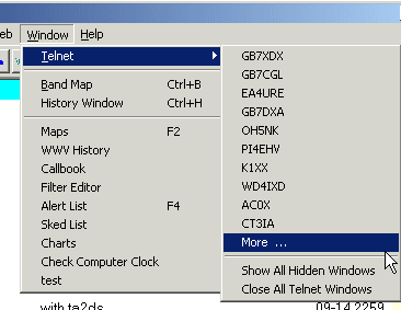 Main Window Menu